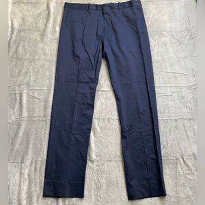 Roland Mouret Pants 36x32 Mens Mr. Flat Front Navy Dress Trousers